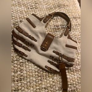 SOLD!  NWOT - Jimmy Choo Canvas and Leather Bag
